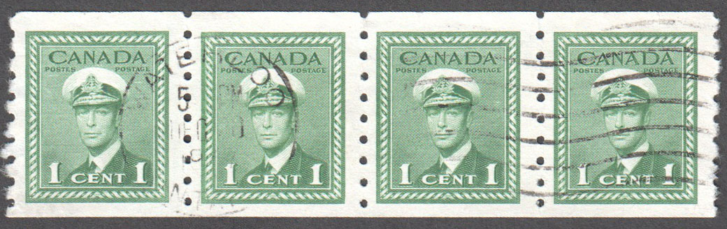Canada Scott 263 Used Strip VF - Click Image to Close
